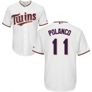 Men's Minnesota Twins #11 Jorge Polanco White Cool Base Jersey