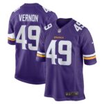 Seth Vernon Minnesota Vikings Game Jersey -  Purple