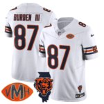Luther Burden III #87 Chicago Bears CHI Honor Virginia Halas McCaskey Jersey - All Stitched