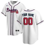 Atlanta Braves White Home Replica Custom Jersey