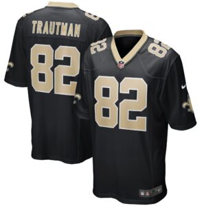 Adam Trautman New Orleans Saints  Game Jersey - Black