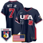 Bobby Witt Jr. #7 USA Baseball x Undefeated 2026 World Baseball Classic Limited Jersey - All Stitched