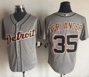 Detroit Tigers #35 Justin Verlander Grey New Cool Base Stitched Jersey