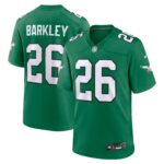 Men's Philadelphia Eagles #26 Saquon Barkley Kelly Green Alternate Game Jersey