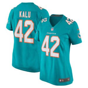 Joshua Kalu Miami Dolphins Women's Team Game Jersey -  Aqua