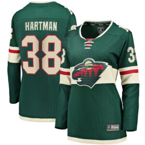 Ryan Hartman Minnesota Wild Women's Home Breakaway Player Jersey - Green