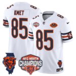 Cole Kmet #85 Chicago Bears CHI 2025 NFC North Champions Patch Jersey V2 - All Stitched