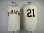 Mitchell And Ness 1960 Pittsburgh Pirates #21 Roberto Clemente Cream Throwback Stitched Jersey