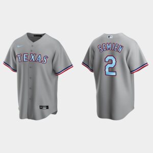 Men's Texas Rangers #2 Marcus Semien Gray 2022 Father's Day Jersey