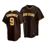 Men's San Diego Padres #9 Jake Cronenworth Player Game Road Brown Baseball Stitched Jersey