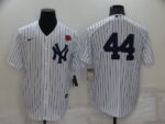 Men's  New York Yankees #44 Reggie Jackson White Cool Base Stitched Jersey