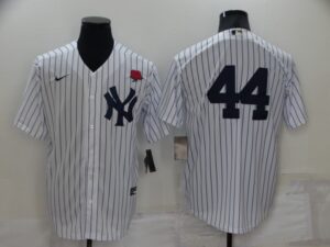 Men's  New York Yankees #44 Reggie Jackson White Cool Base Stitched Jersey