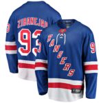 Mika Zibanejad New York Rangers Home Breakaway Player Game Jersey - Blue