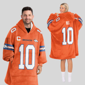 Adult B.N 10 Captain Denver Football Unisex Blanket Hoodie
