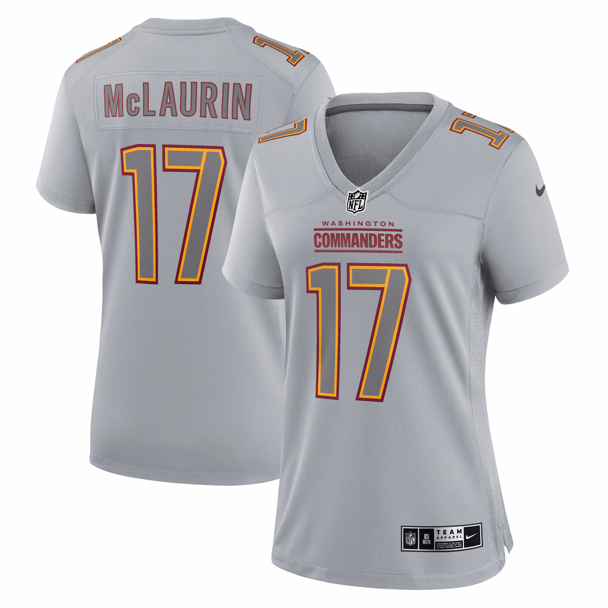 Terry McLaurin Washington Commanders Women's Atmosphere Fashion Game Jersey - Gray
