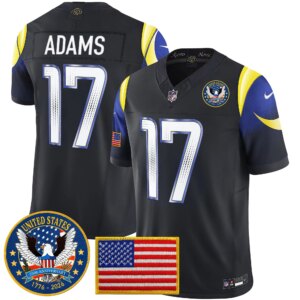 Davante Adams #17 Los Angeles Rams 2025 United States 250th Anniversary Patch Vapor Limited Jersey - All Stitched