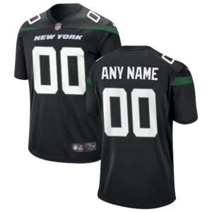 New York Jets  Youth Custom Game Jersey - Black