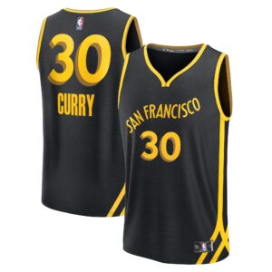Unisex Golden State Warriors Stephen Curry  Black 2023/24 Fast Break Jersey - City Edition