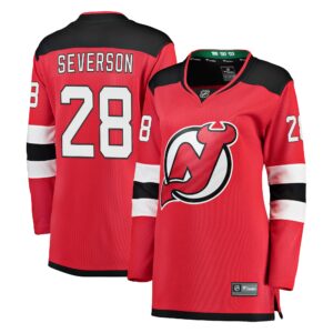 Damon Severson New Jersey Devils Women's Breakaway Jersey - Red