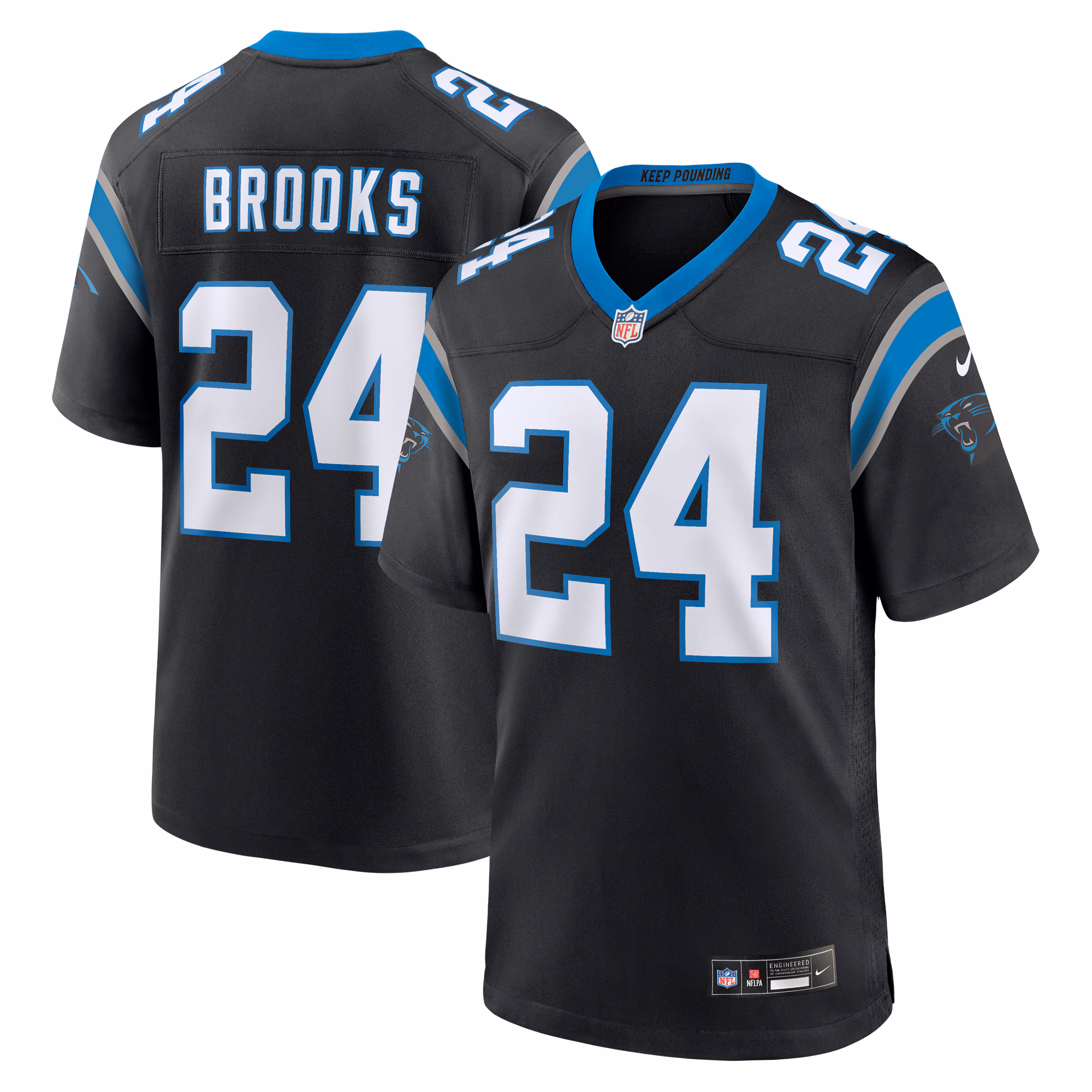 Jonathon Brooks Carolina Panthers 2024 Draft Game Jersey - Black