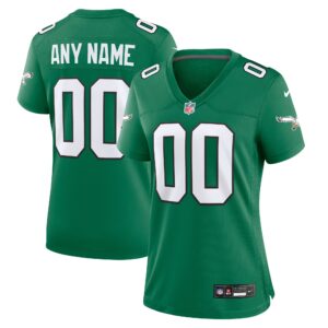 Philadelphia Eagles  Women's Alternate Custom Game Jersey - Kelly Green
