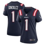 Christian Gonzalez New England Patriots  Women's 2023 Draft First Round Pick Game Jersey - Navy