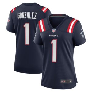 Christian Gonzalez New England Patriots  Women's 2023 Draft First Round Pick Game Jersey - Navy