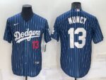Men's  Los Angeles Dodgers #13 Max Muncy Blue Stitched Cool Base Jersey