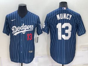 Men's  Los Angeles Dodgers #13 Max Muncy Blue Stitched Cool Base Jersey