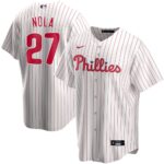 Men's  Philadelphia Phillies #27 Aaron Nola White Home 2020 Jersey