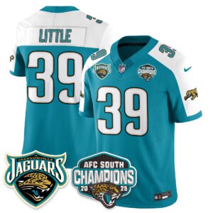 Cam Little #39 Jacksonville Jaguars JAX AFC South Division Champions Vapor Limited Throwback Jersey - All Stitched