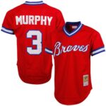 Atlanta Braves Dale Murphy #3 Mitchell & Ness Scarlet Authentic Batting Practice Jersey