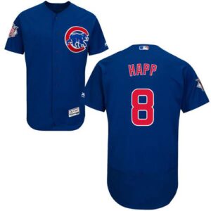 Chicago Cubs #8 Ian Happ Blue Flexbase Collection Stitched Jersey