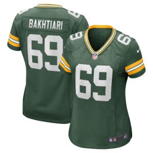 David Bakhtiari Green Bay Packers  Women's Game Player Jersey - Green