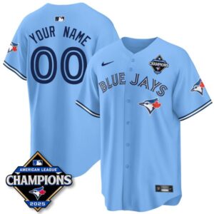 Custom Toronto Blue Jays 2025 American League Champions Jersey - All Stitched Light Blue