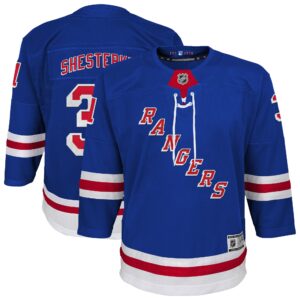 Youth New York Rangers Igor Shesterkin #31 Blue Home Premier Player Jersey