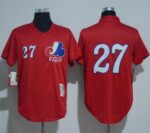 Mitchell And Ness 1989 Montreal Expos #27 Vladimir Guerrero Red Throwback Stitched Jersey
