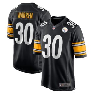Jaylen Warren #30 Pittsburgh Steelers  Game Player Jersey - Black