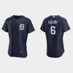 Men's Detroit Tigers #6 Al Kaline 2020 Alternate Team Logo Navy Jersey