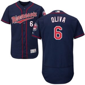 Minnesota Twins #6 Tony Oliva Navy Blue Flexbase Collection Stitched Jersey