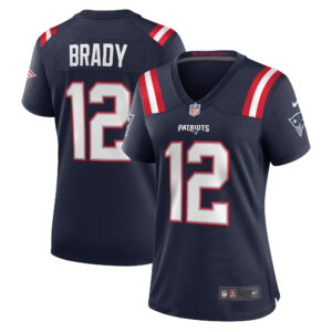 Tom Brady New England Patriots  Women's Retired Game Jersey - Navy