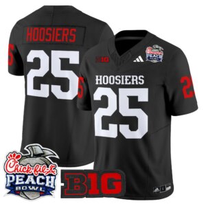 Hoosiers #25 Ndiana Hoosiers IH 2026 Peach Bowl Vapor Limited Jersey - All Stitched