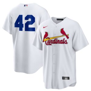 Men's St. Louis Cardinals White Home  2025 Jackie Robinson Day Replica Jersey