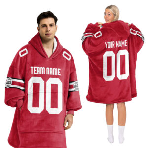Adult Custom Blanket Hoodie Ohio State Inspired Color