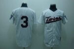 Mitchell and Ness Minnesota Twins #3 Harmon Killebrew Stitched White Blue Strip Throwback Jersey
