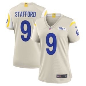 Matthew Stafford Los Angeles Rams  Women's Game Jersey - Bone