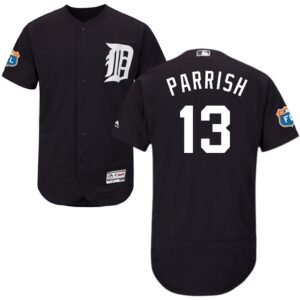 Detroit Tigers #13 Lance Parrish Navy Blue Flexbase Collection Stitched Jersey