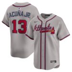 Atlanta Braves Ronald Acuña Jr. #13 Gray Road Limited Player Jersey