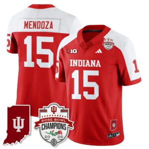 Fernando Mendoza #15 Ndiana Hoosiers Indiana H Vapor Limited Football Jersey - Rose Bowl Champions - All Stitched