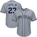 Men's San Diego Padres #23 Fernando Tatis JR. Grey Majestic Road Cool Base Jersey